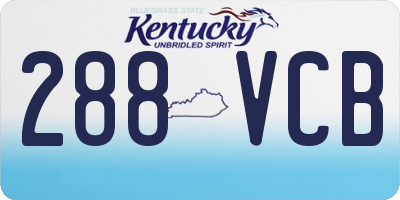 KY license plate 288VCB