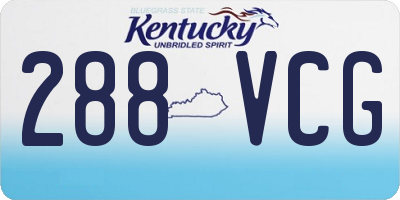 KY license plate 288VCG
