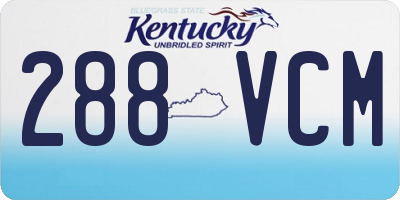 KY license plate 288VCM