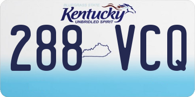 KY license plate 288VCQ
