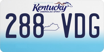 KY license plate 288VDG