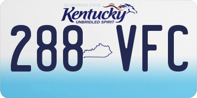 KY license plate 288VFC