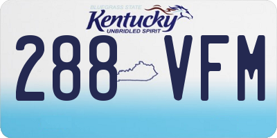 KY license plate 288VFM