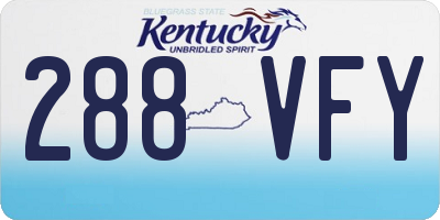 KY license plate 288VFY