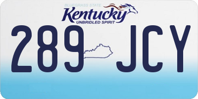 KY license plate 289JCY