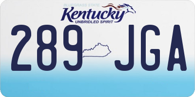 KY license plate 289JGA