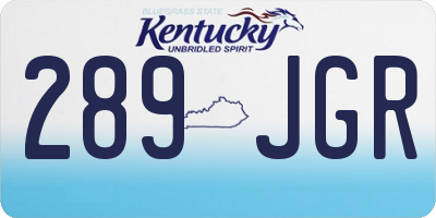KY license plate 289JGR