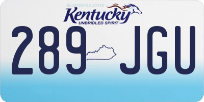 KY license plate 289JGU