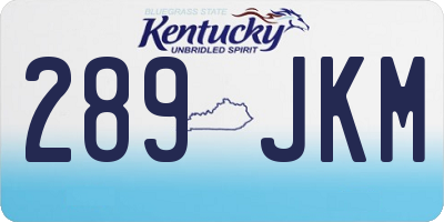 KY license plate 289JKM