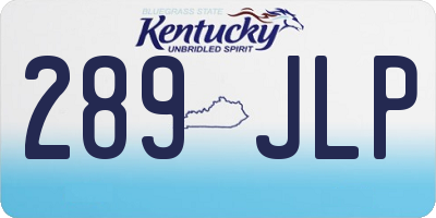 KY license plate 289JLP