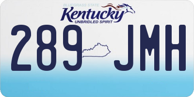 KY license plate 289JMH