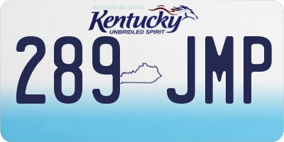 KY license plate 289JMP