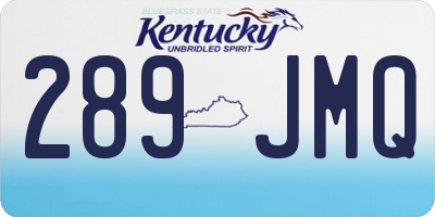 KY license plate 289JMQ