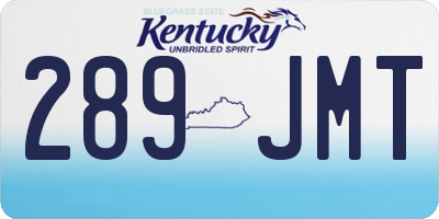 KY license plate 289JMT