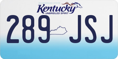 KY license plate 289JSJ