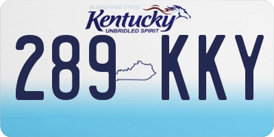KY license plate 289KKY