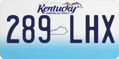 KY license plate 289LHX