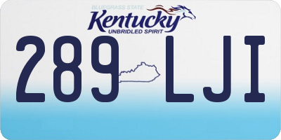KY license plate 289LJI