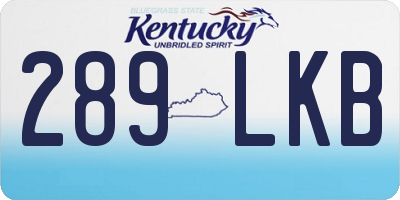 KY license plate 289LKB