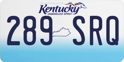 KY license plate 289SRQ