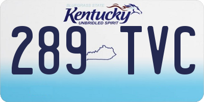 KY license plate 289TVC