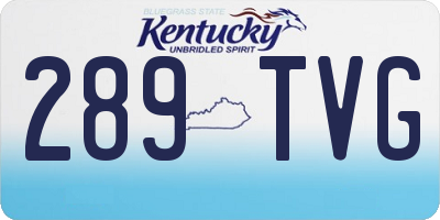 KY license plate 289TVG