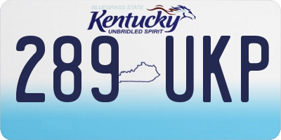 KY license plate 289UKP