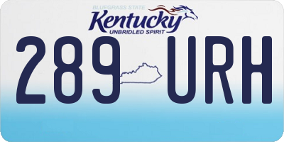 KY license plate 289URH