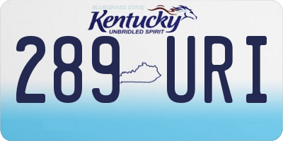 KY license plate 289URI
