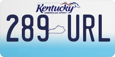 KY license plate 289URL