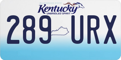 KY license plate 289URX