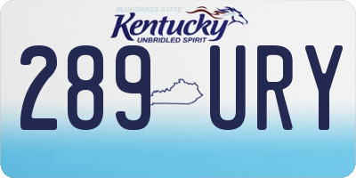 KY license plate 289URY