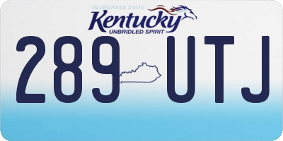 KY license plate 289UTJ