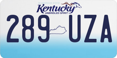 KY license plate 289UZA