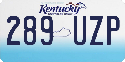 KY license plate 289UZP