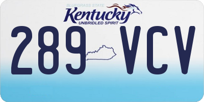 KY license plate 289VCV