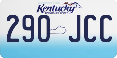 KY license plate 290JCC