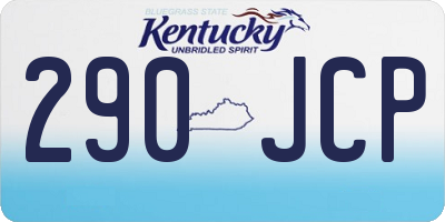 KY license plate 290JCP