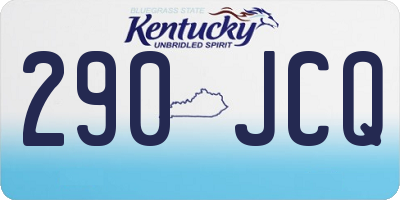 KY license plate 290JCQ