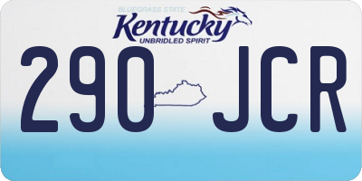 KY license plate 290JCR