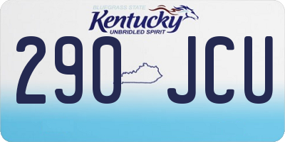 KY license plate 290JCU