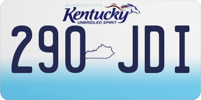 KY license plate 290JDI