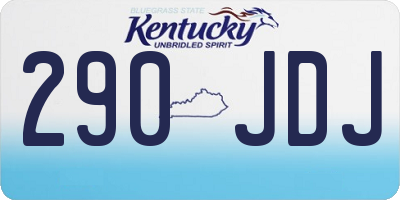 KY license plate 290JDJ