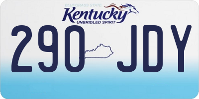 KY license plate 290JDY