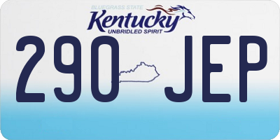 KY license plate 290JEP