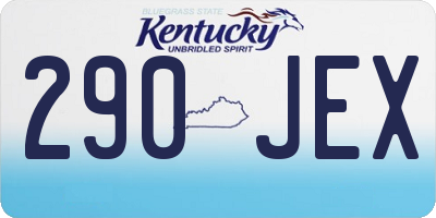 KY license plate 290JEX