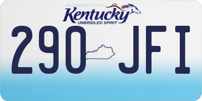KY license plate 290JFI