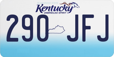 KY license plate 290JFJ