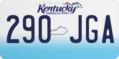 KY license plate 290JGA