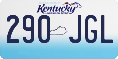 KY license plate 290JGL